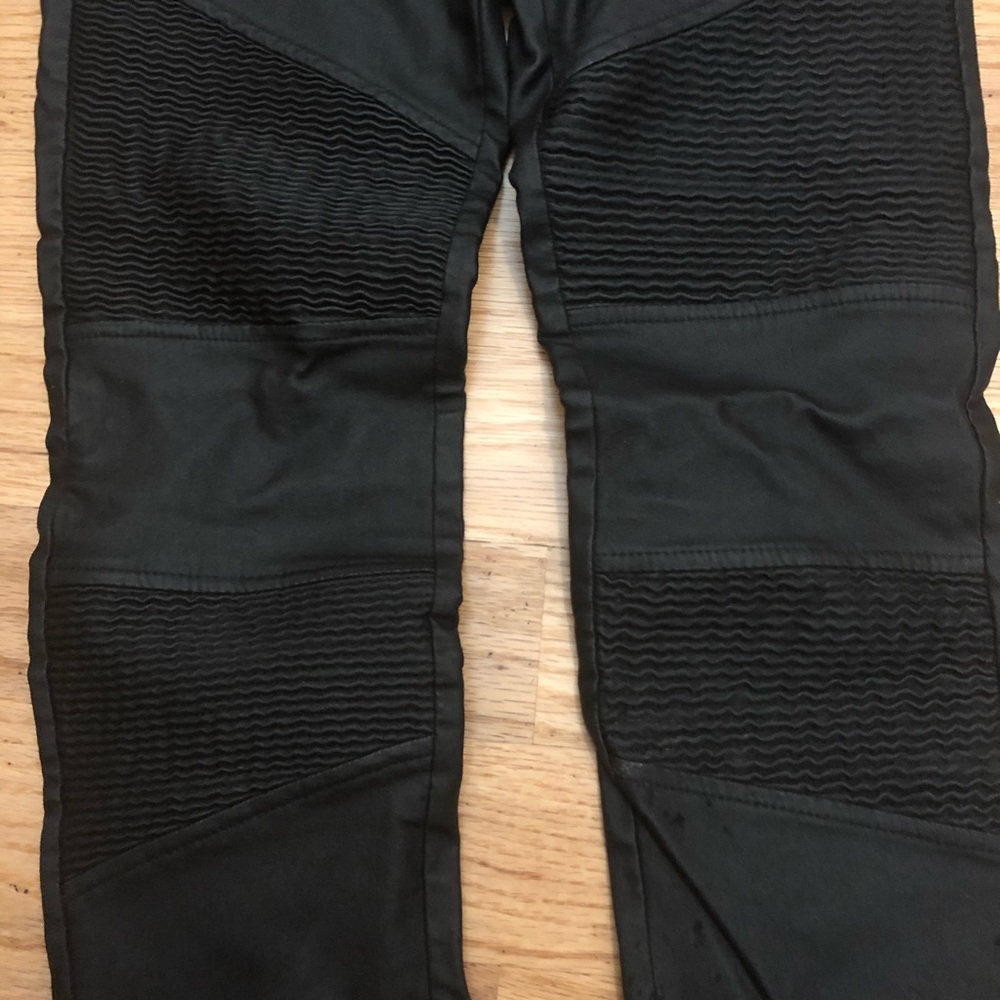 Fake leather pants